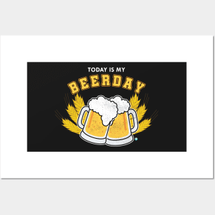 Beerday Gift Birthday present party Anniversaire Posters and Art